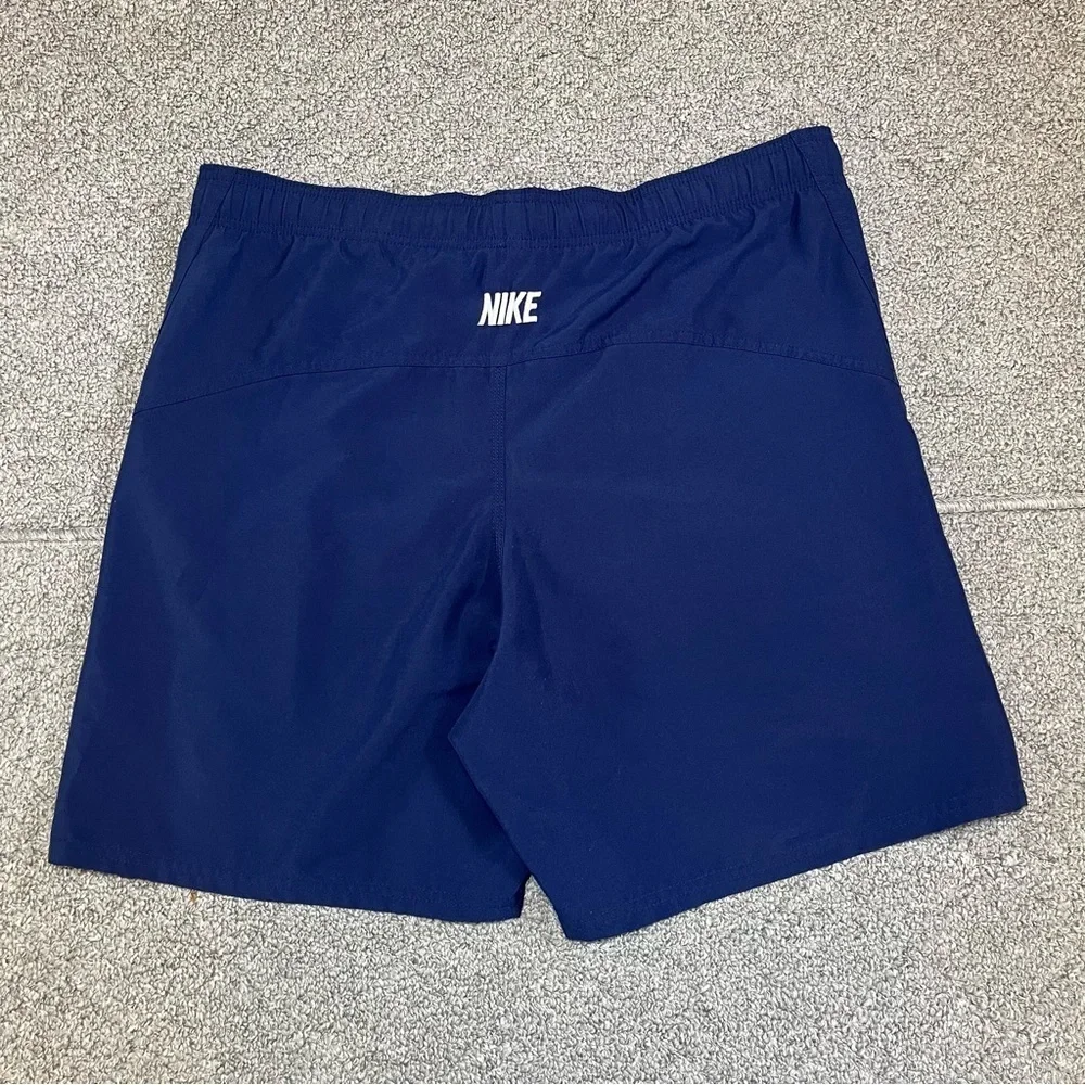 Vintage Y2K Nike Silver Tag Shorts Mens Size XL Navy Blue Athletic Drawstring